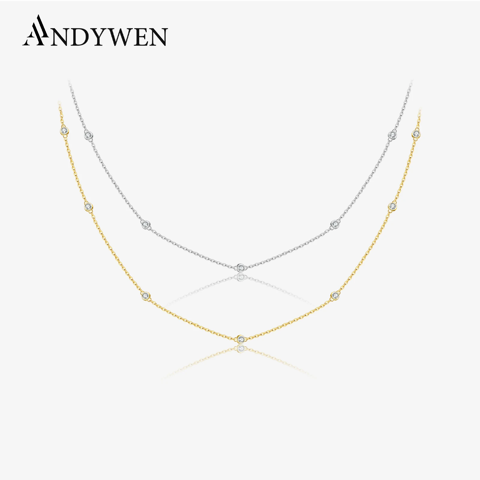Серебряное колье ANDYWEN 925 пробы «Звездное небо», цепочка на ключицу с множеством фианитов, минималистичное ювелирное украшение в подарочной коробке для женщин, универсальное для повседневной носки
Серебряное колье ANDYWEN 925 пробы «Звездное небо», цепочка на ключицу с множеством фианитов, минималистичное ювелирное украшение в подарочной коробке для женщин, универсальное для повседневной носки
