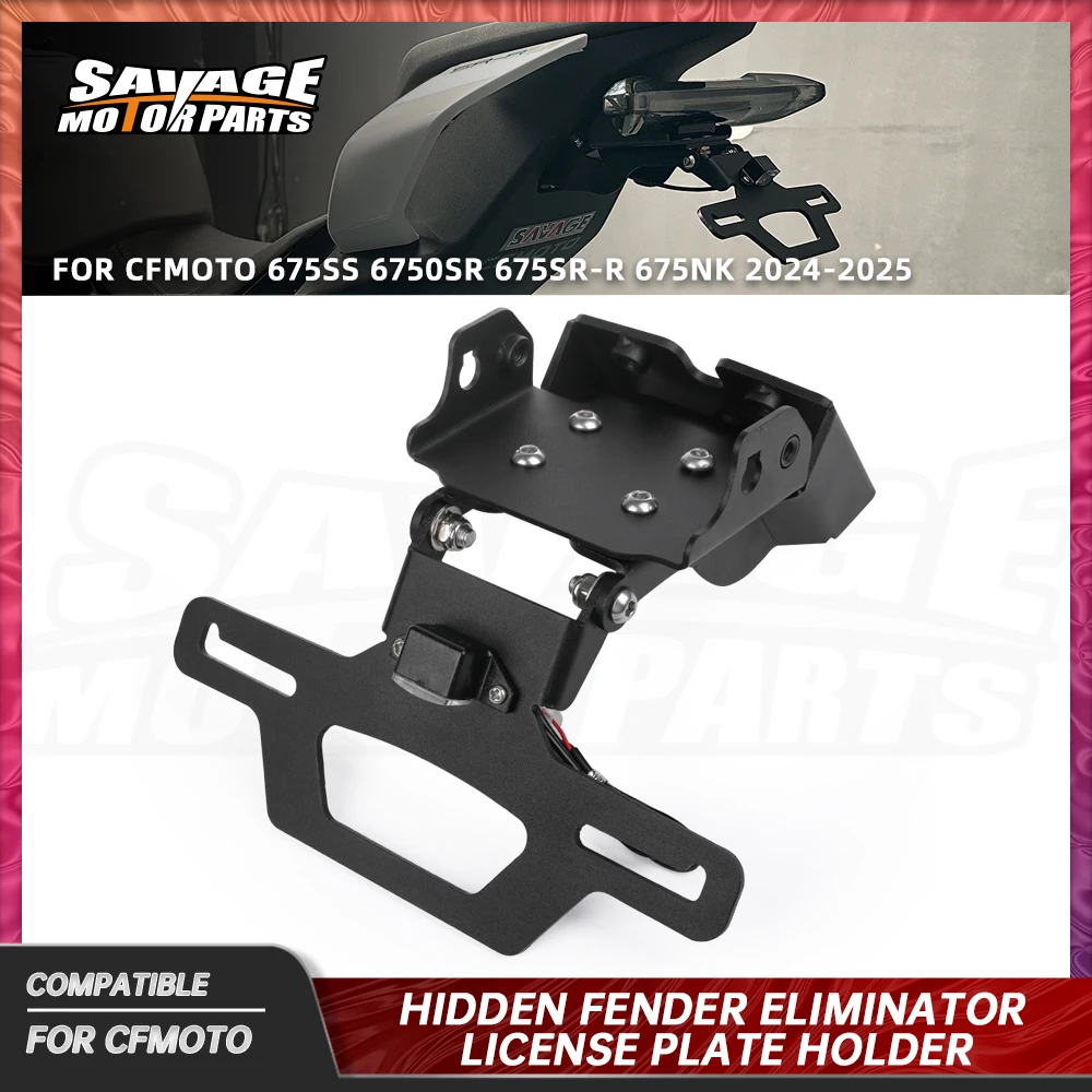 For CFMOTO 675SR 650NK 2025 Hidden License Plate Holder 675 SS SR-R Folding Fender Eliminator Rear Tail Frame LED Plate Light
For CFMOTO 675SR 650NK 2025 Hidden License Plate Holder 675 SS SR-R Folding Fender Eliminator Rear Tail Frame LED Plate Light