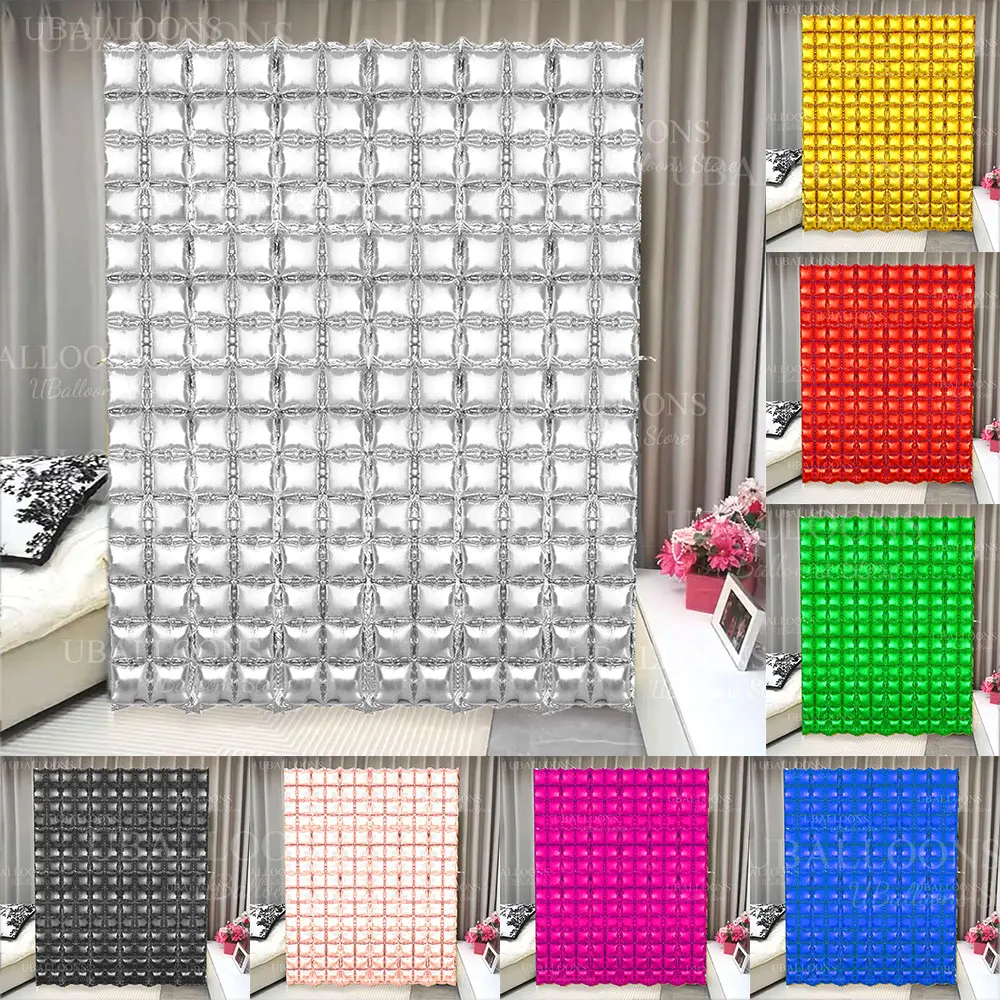 6pcs 4 Row Silver Square Foil Balloons Metallic Silver Square Backdrop Balloons Wall for Birthday Wedding Christmas Party Decor
6pcs 4 Row Silver Square Foil Balloons Metallic Silver Square Backdrop Balloons Wall for Birthday Wedding Christmas Party Decor