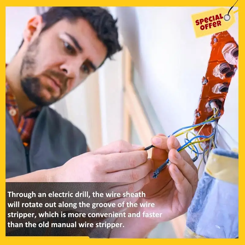 ABCY-Wire Stripper, Metal Cable Stripping Tool, With Post, Electric Wire Peeling Stripper, (4.0 Square Meters) Durable
ABCY-Wire Stripper, Metal Cable Stripping Tool, With Post, Electric Wire Peeling Stripper, (4.0 Square Meters) Durable