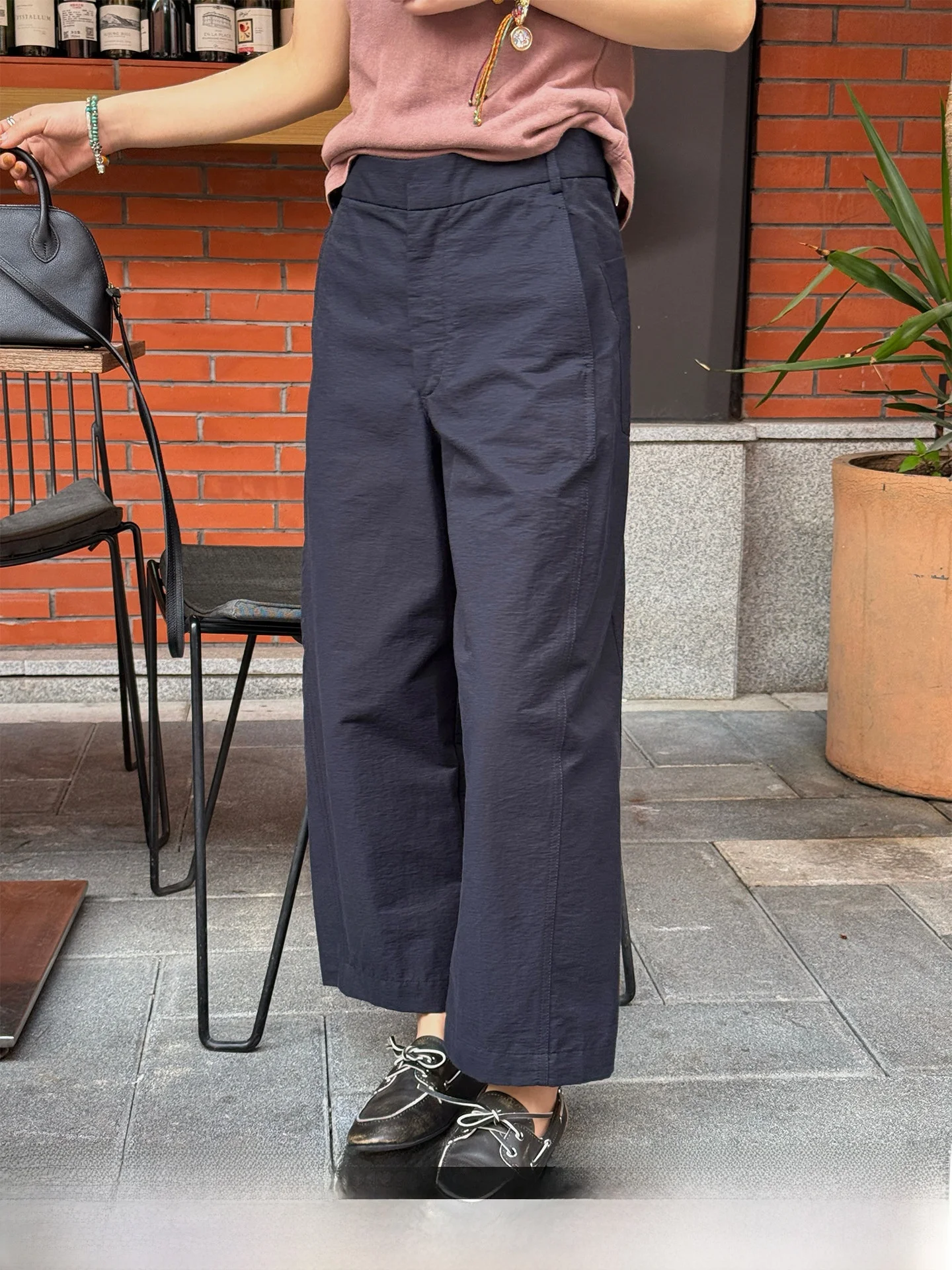 Loose Wide Leg Pants Women's New 2026 Beibei Dark Blue Curved Knife Summer Casual Trousers Nine Points Commute Style Cotton
Loose Wide Leg Pants Women's New 2026 Beibei Dark Blue Curved Knife Summer Casual Trousers Nine Points Commute Style Cotton