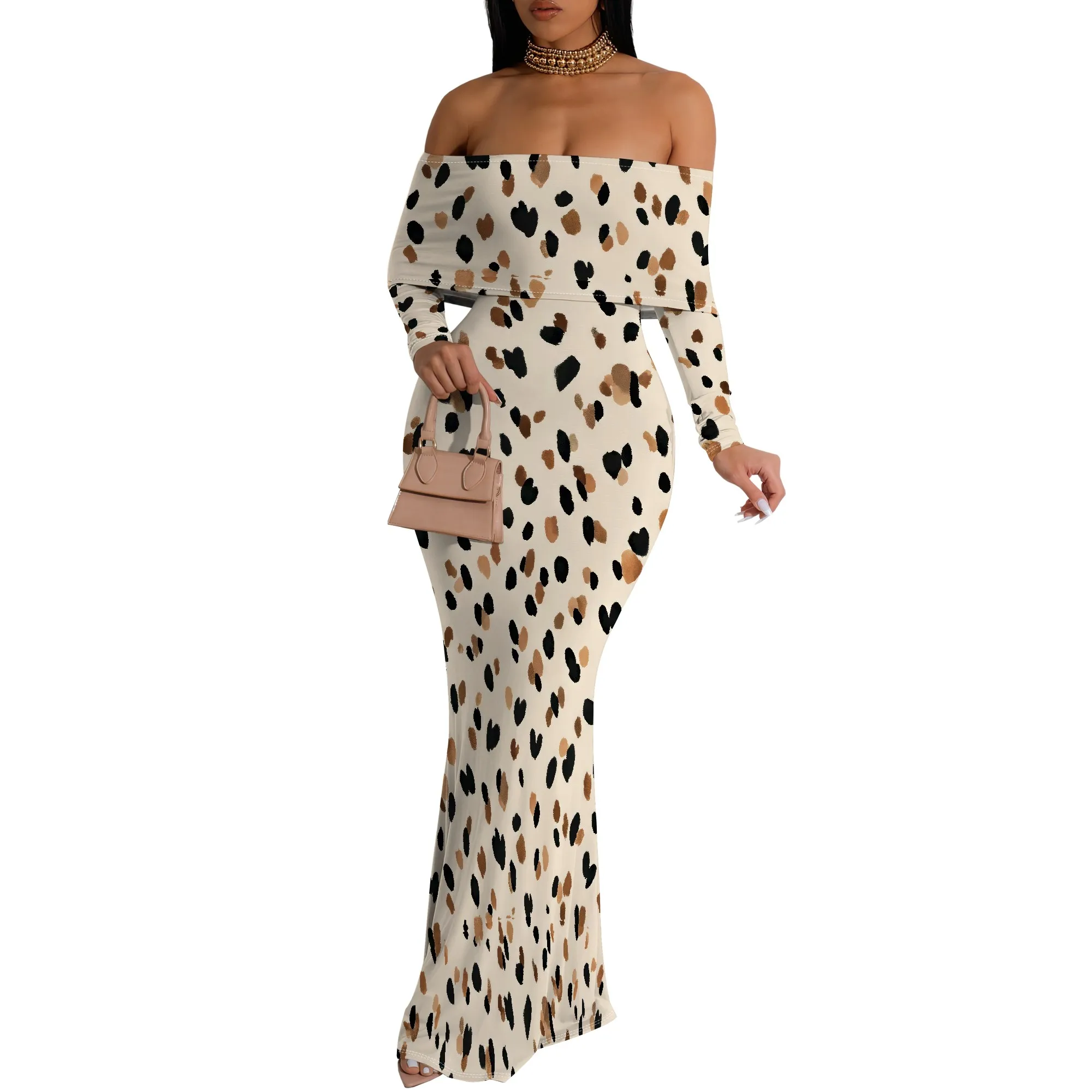Women's Long Sleeve Off The Shoulder Bodycon Dress Summer Elegant African Print Fashion Long Dress Cocktail Party Prom
Women's Long Sleeve Off The Shoulder Bodycon Dress Summer Elegant African Print Fashion Long Dress Cocktail Party Prom