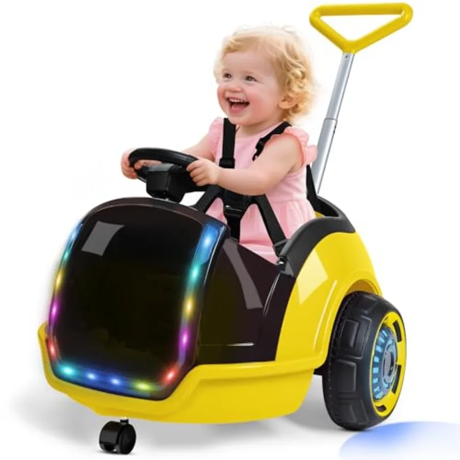 3-in-1 Electric Push Ride On Car, 12V Kids Ride On Toy w/Remote Control, 360° Spin, 5-Point Safety Belt, Colorful LED Light, Mus
3-in-1 Electric Push Ride On Car, 12V Kids Ride On Toy w/Remote Control, 360° Spin, 5-Point Safety Belt, Colorful LED Light, Mus