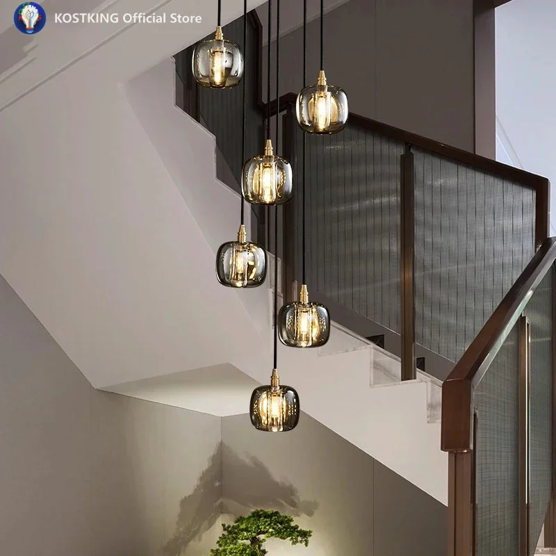 Stair Long Pendant Lamp Postmodern Duplex Building Villa All Copper Crystal Lamps Light Luxury Simple Atmosphere Rotation
Stair Long Pendant Lamp Postmodern Duplex Building Villa All Copper Crystal Lamps Light Luxury Simple Atmosphere Rotation