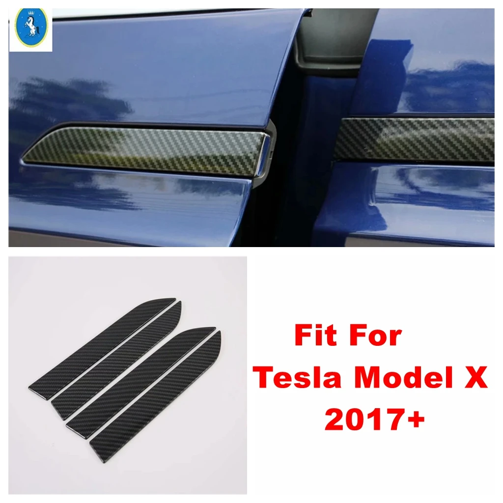Auto Outside Door Doorknob Handle Decor Panel Cover Trim Kit For Tesla Model X 2017 2018 2019 2020 Carbon Fiber ABS Accessories 
Auto Outside Door Doorknob Handle Decor Panel Cover Trim Kit For Tesla Model X 2017 2018 2019 2020 Carbon Fiber ABS Accessories