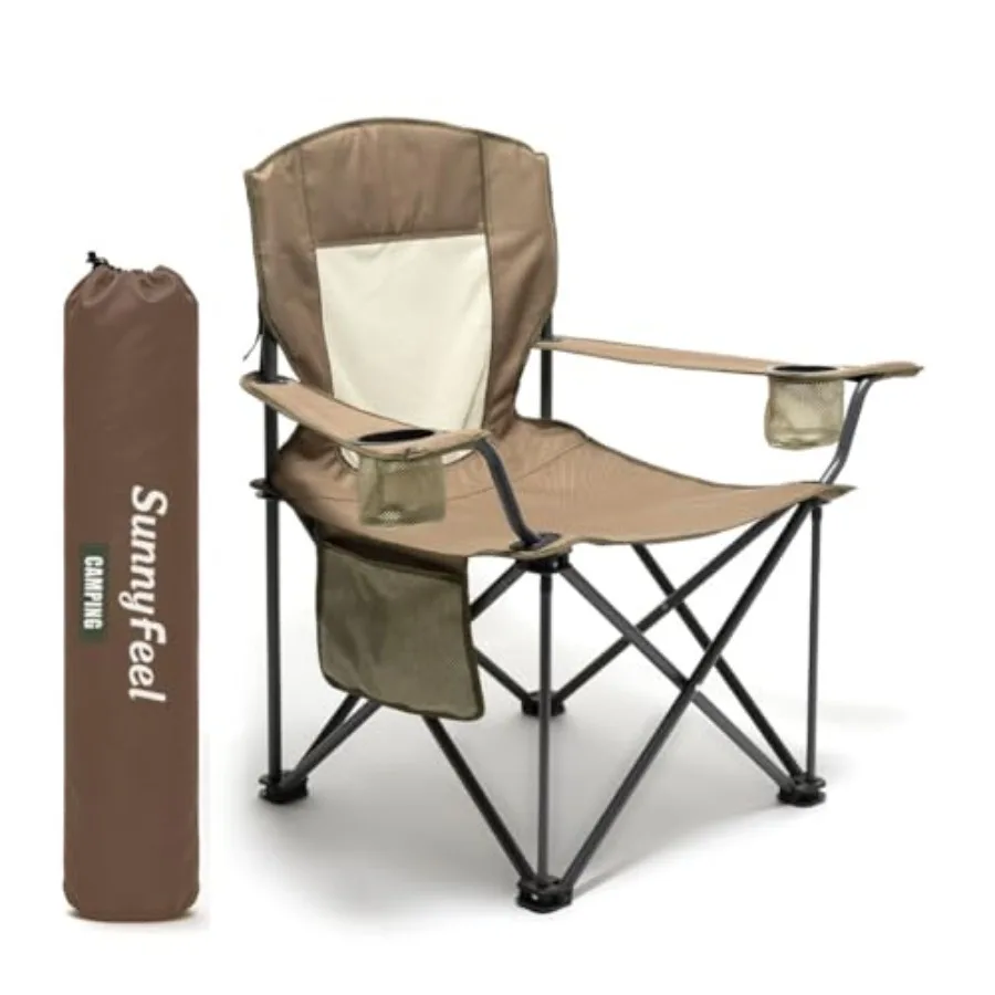 Oversized Folding Camping Chair 500 LBS Heavy Duty Lawn Chairs with Portable Folding with Armrest, Cup Holder, Pocket &Bag for
Oversized Folding Camping Chair 500 LBS Heavy Duty Lawn Chairs with Portable Folding with Armrest, Cup Holder, Pocket &Bag for