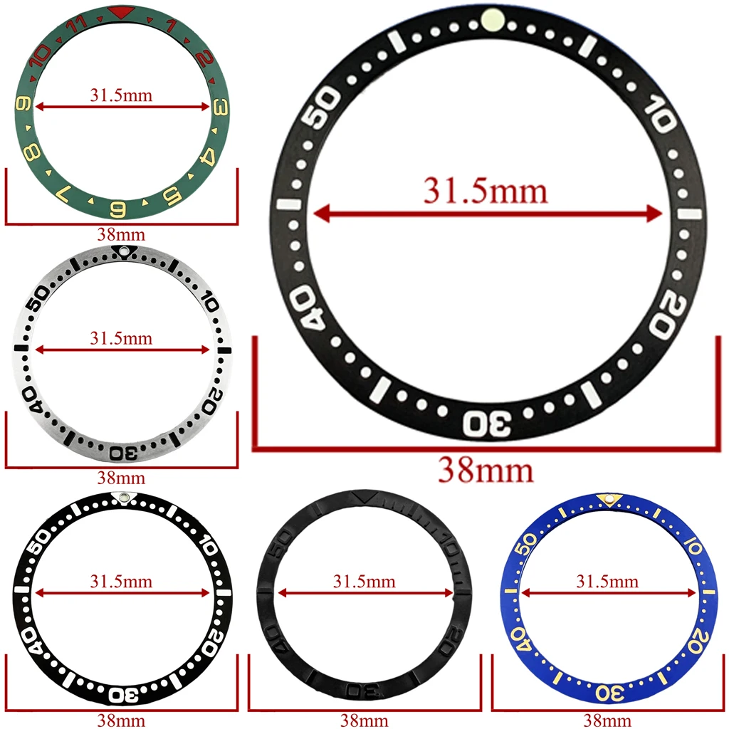 Green Black Blue Watch Plane Bezel Insert stainless steel/Ceramics Diameter 38mm*31.5mm Watches Accessories Parts
Green Black Blue Watch Plane Bezel Insert stainless steel/Ceramics Diameter 38mm*31.5mm Watches Accessories Parts