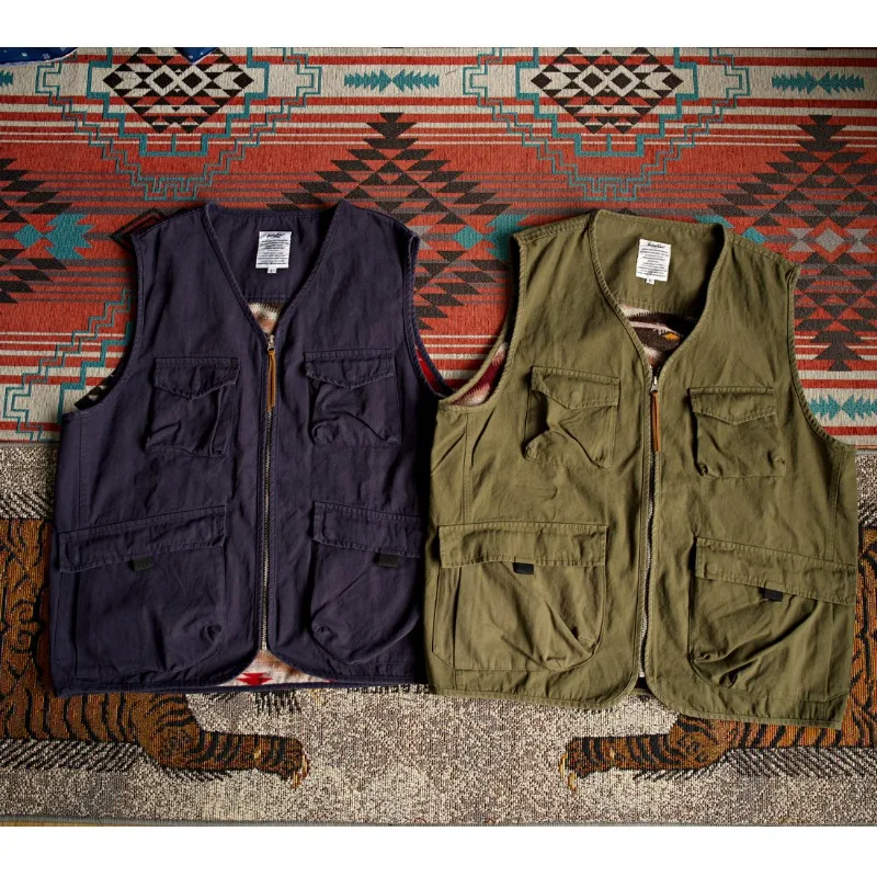 2023AW High Street National Style Vintage Multi-pocket Vest Men Women Japanese-style Casual Loose Fit Versatile Vests
2023AW High Street National Style Vintage Multi-pocket Vest Men Women Japanese-style Casual Loose Fit Versatile Vests