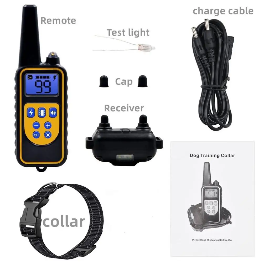 Pet Trainer Dog Training Shock Collar - 875 Yard Remote Training Warterproof
Pet Trainer Dog Training Shock Collar - 875 Yard Remote Training Warterproof