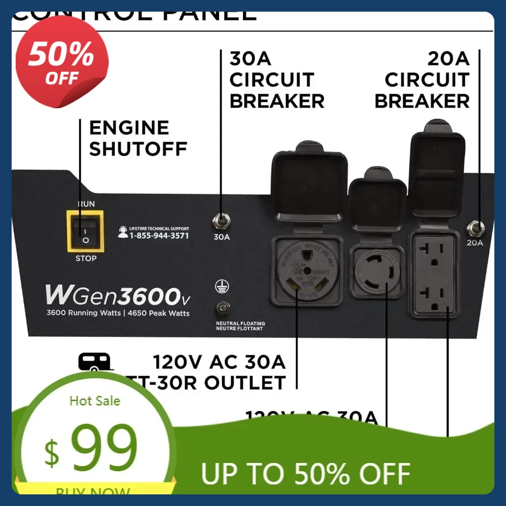 "gas-powered 4650w portable generator with rv-ready 30a outlet"
"gas-powered 4650w portable generator with rv-ready 30a outlet"