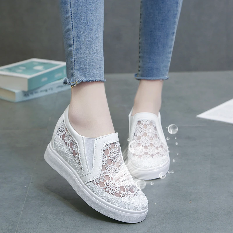 Women's Casual Shoes Netcloth Embroidered Internal Height Shoes Women Leisure One Kick Breathable Soft Sole Zapatillas De Mujer
Women's Casual Shoes Netcloth Embroidered Internal Height Shoes Women Leisure One Kick Breathable Soft Sole Zapatillas De Mujer