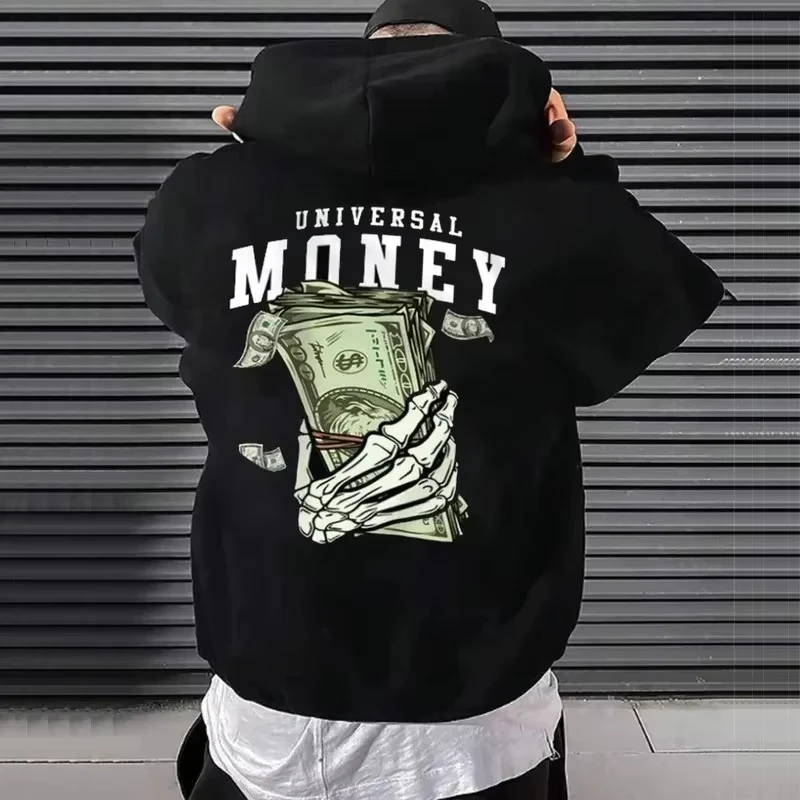 2026 New A graphic print combining money symbols and skull elements hip-hop Harajuku letters and a casual and trendy hoodie
2026 New A graphic print combining money symbols and skull elements hip-hop Harajuku letters and a casual and trendy hoodie