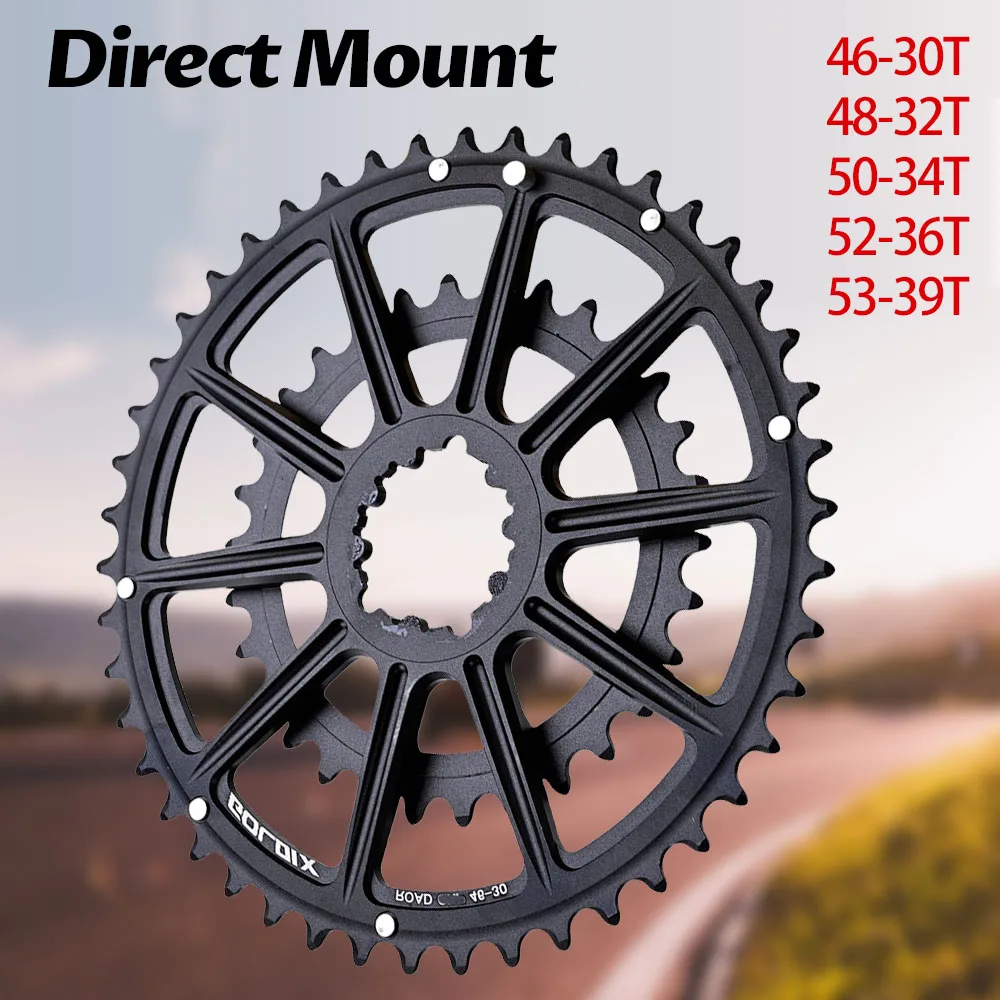 Direct Mount Chainring 46 30 48 32 50 34 52 36 53 39 Chainwheel For Sram 3 Bolt Double Chainrings Road Bike Plate Crowns 
Direct Mount Chainring 46 30 48 32 50 34 52 36 53 39 Chainwheel For Sram 3 Bolt Double Chainrings Road Bike Plate Crowns