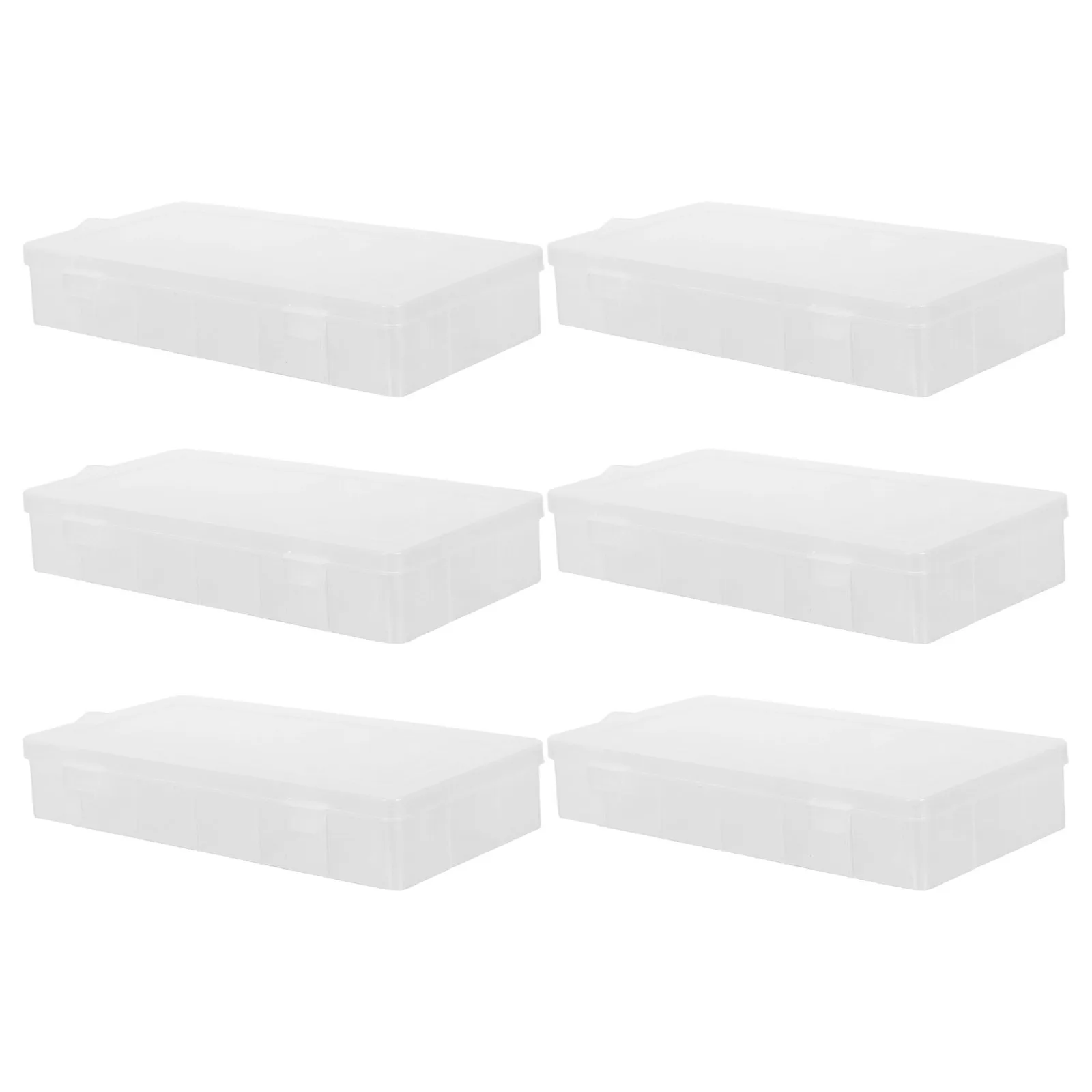 6Pcs Transparent Plastic Storage Box 18 Compartments Removable Dividers Storage Organizer for Small Parts Jewelry Findings Beads
6Pcs Transparent Plastic Storage Box 18 Compartments Removable Dividers Storage Organizer for Small Parts Jewelry Findings Beads