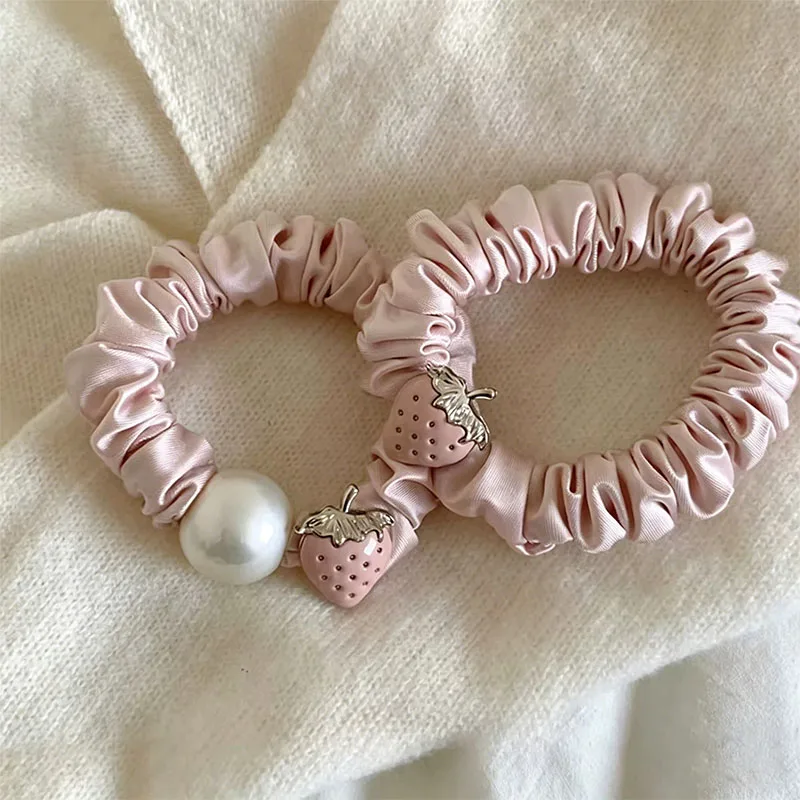 2pcs/set Pink Strawberry Pearl Elastic Hair Bands For Women Girls Sweet Hair Tie Scrunchie Rubber Band Fashion Hair Accessories
2pcs/set Pink Strawberry Pearl Elastic Hair Bands For Women Girls Sweet Hair Tie Scrunchie Rubber Band Fashion Hair Accessories