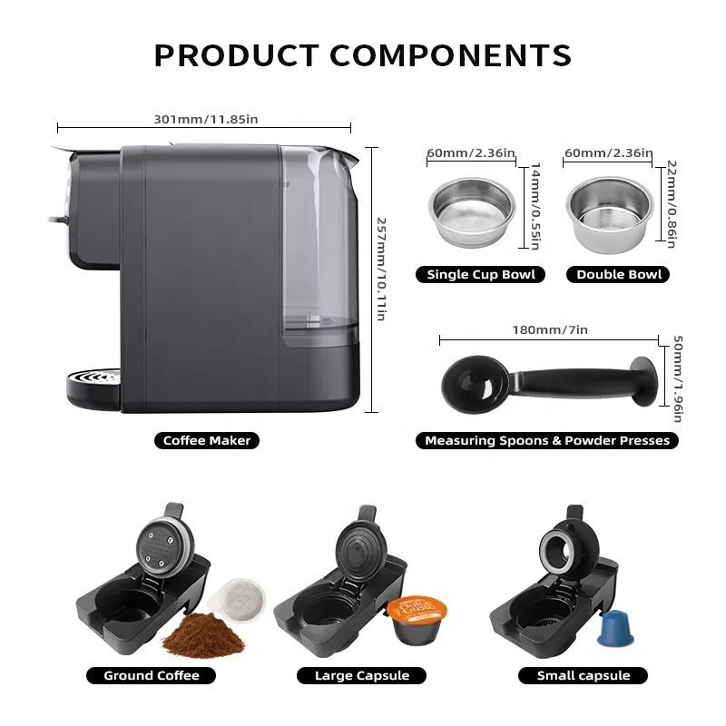 20 Bar Electric Coffee Maker Stainless Steel Multi Capsule Coffee Machine Oem For Espresso
20 Bar Electric Coffee Maker Stainless Steel Multi Capsule Coffee Machine Oem For Espresso