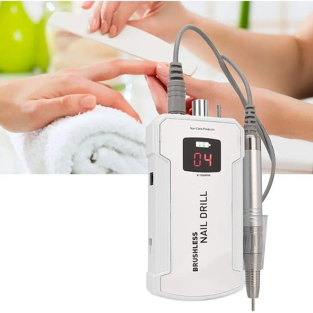 High-Speed Electric Nail Drill, 35000RPM Nail Grinder, Portable Nail Polisher, White, 100-240V (US Plug), Manicure Tool
High-Speed Electric Nail Drill, 35000RPM Nail Grinder, Portable Nail Polisher, White, 100-240V (US Plug), Manicure Tool