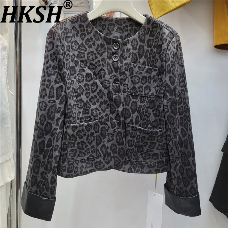 HKSH Autumn New Women Streetwear Punk Coat Fashion Design Leopard Printed Pocket Single Breasted Jacket Elegant Versatile HK8282
HKSH Autumn New Women Streetwear Punk Coat Fashion Design Leopard Printed Pocket Single Breasted Jacket Elegant Versatile HK8282