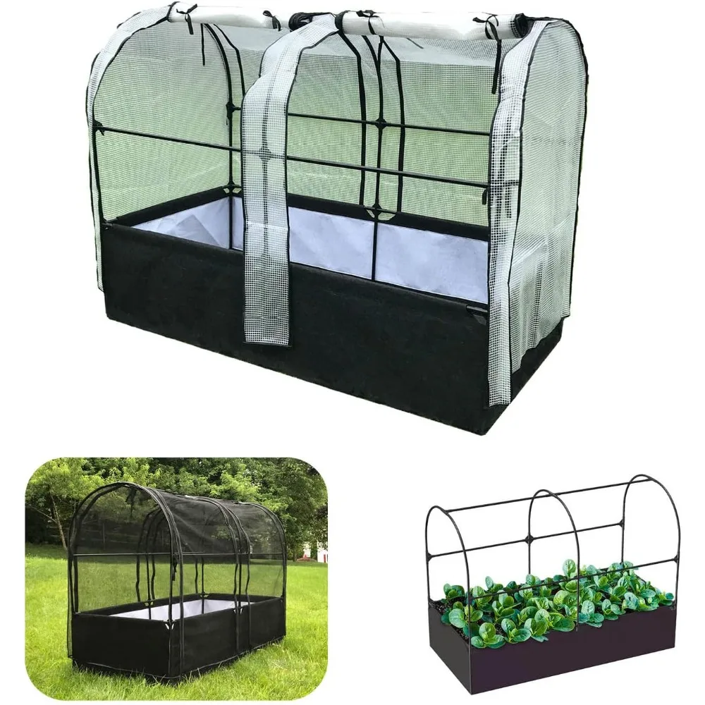 3-in-1 Garden System: Fabric Raised Garden Bed + Greenhouse Cover + Protective Net (36” x 72” x 53”)
3-in-1 Garden System: Fabric Raised Garden Bed + Greenhouse Cover + Protective Net (36” x 72” x 53”)