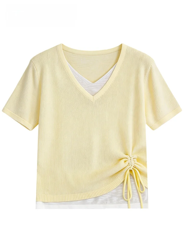 Cara CLUB plus Size Short Sleeve T-Shirt Women's Summer New Style Fat Sister Fake Two-Piece Splice Anti-Aging Shoulder Trendy...
Cara CLUB plus Size Short Sleeve T-Shirt Women's Summer New Style Fat Sister Fake Two-Piece Splice Anti-Aging Shoulder Trendy...