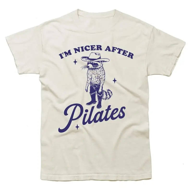 I'm Nicer After Pilates T Shirt Fitness Instructor Contrology cowboy raccoon meme silly
I'm Nicer After Pilates T Shirt Fitness Instructor Contrology cowboy raccoon meme silly