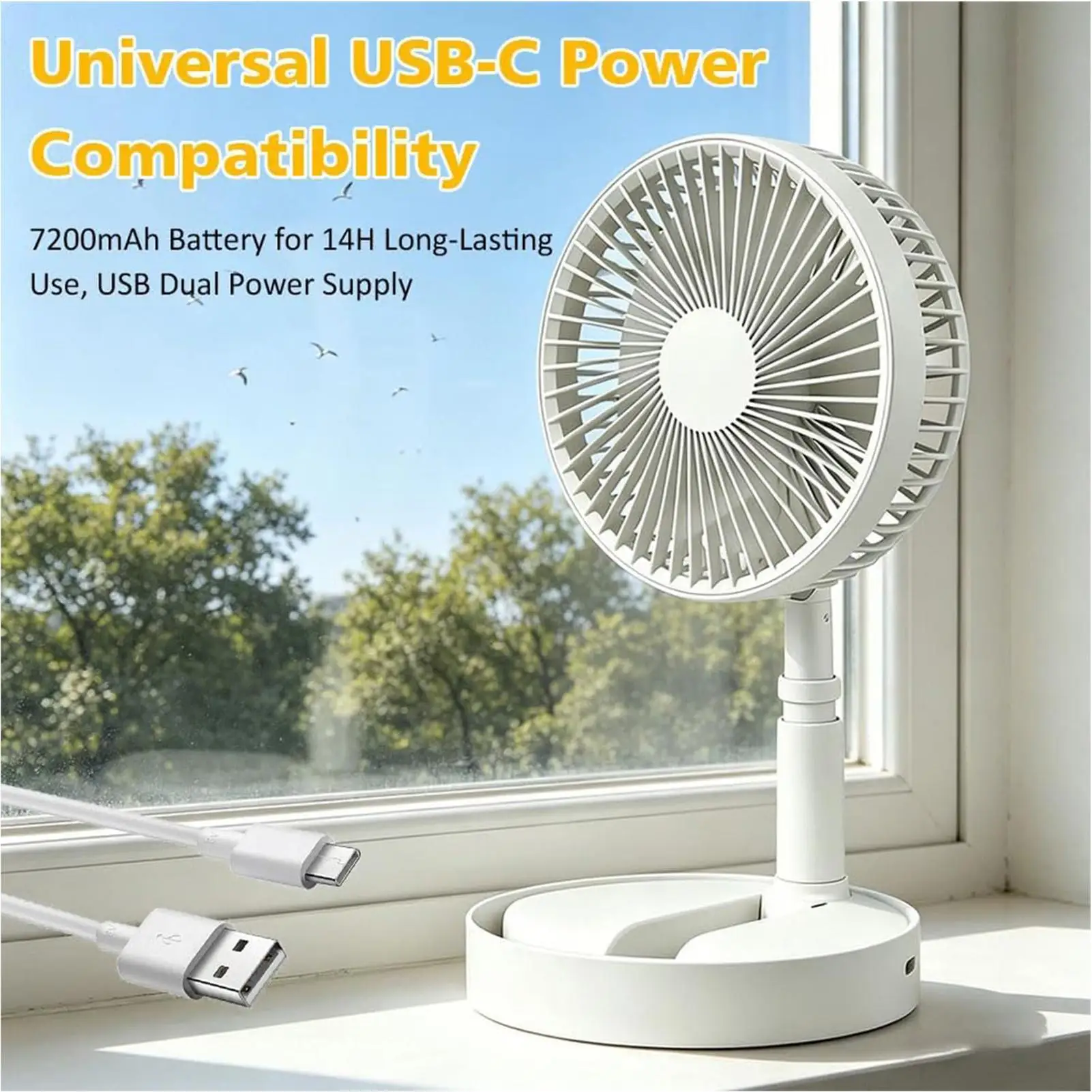 Pedestal Fans Adjustable 7200mAh Foldable 4 Speeds Adjustable Ventilador Rechargeable Standing Fan for Table Desk Home Bedroom
Pedestal Fans Adjustable 7200mAh Foldable 4 Speeds Adjustable Ventilador Rechargeable Standing Fan for Table Desk Home Bedroom