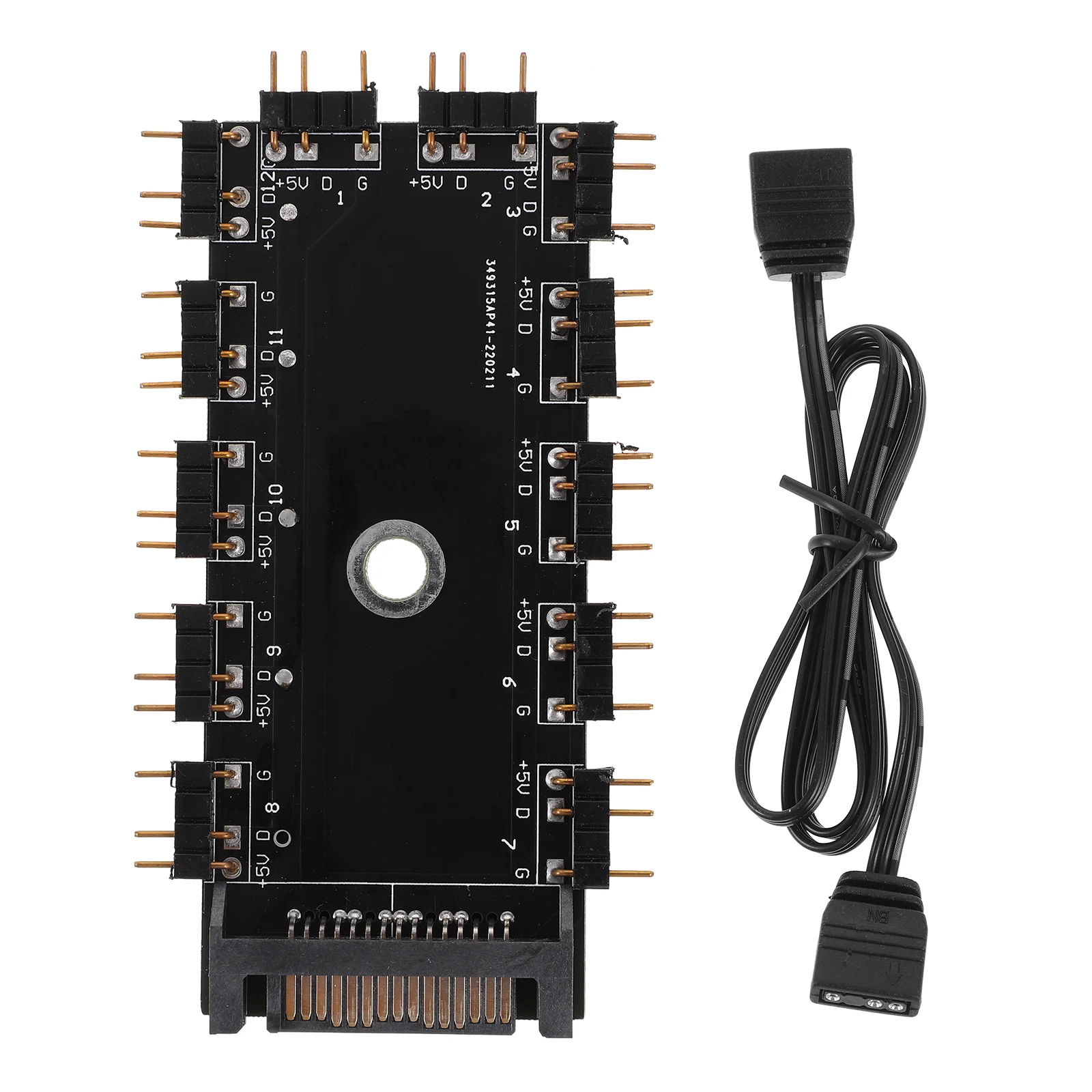 12 Channel RGB Fan Hub Controller 12 Port PC Case Cooling Motherboard Extension Cable LED Splitter Interface Multi Use
12 Channel RGB Fan Hub Controller 12 Port PC Case Cooling Motherboard Extension Cable LED Splitter Interface Multi Use