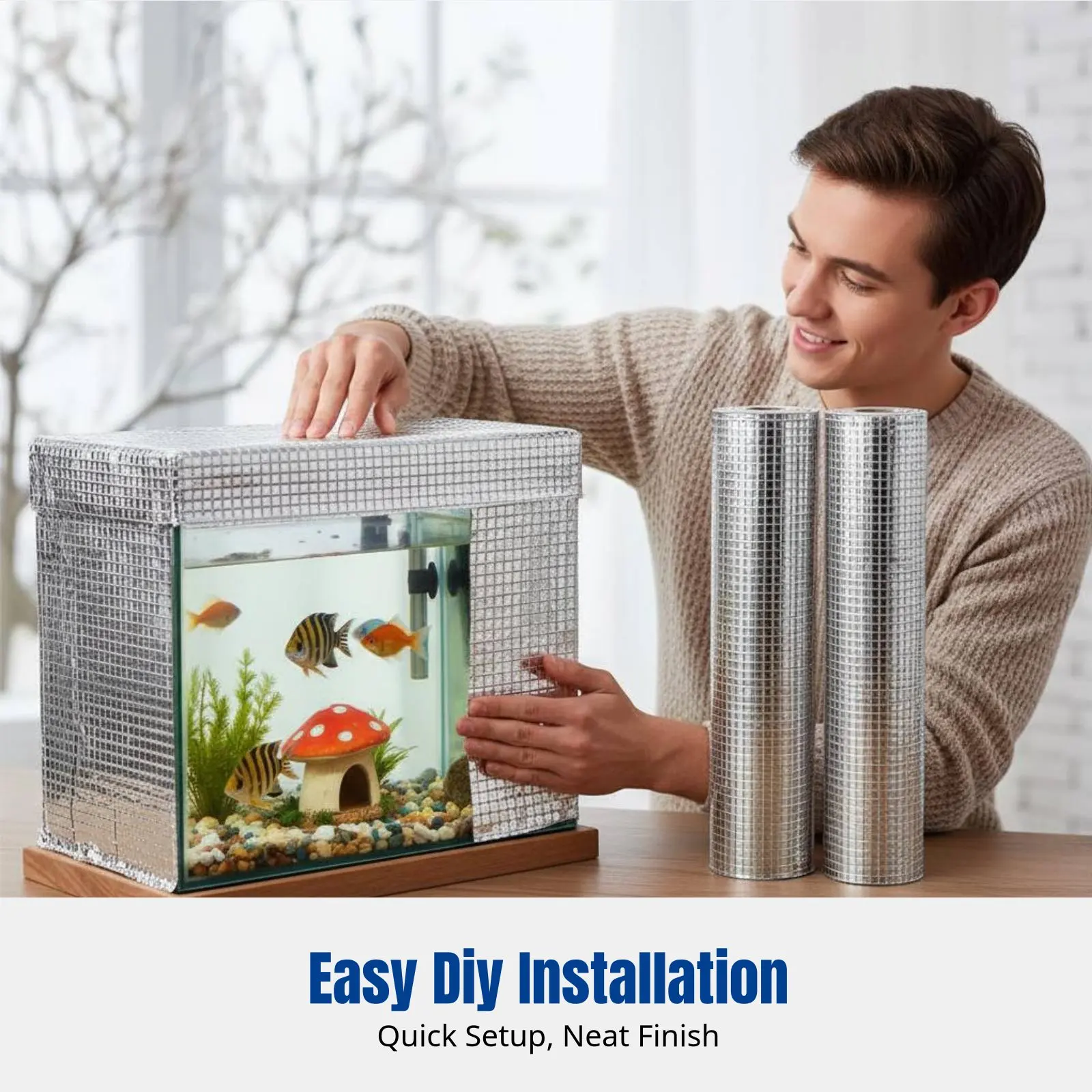 Water Tank Thermal Cover, Double-Sided Aluminum Foil Insulation, Anti-Freeze, Thickened, Waterproof, Indoor Winter Shield
Water Tank Thermal Cover, Double-Sided Aluminum Foil Insulation, Anti-Freeze, Thickened, Waterproof, Indoor Winter Shield