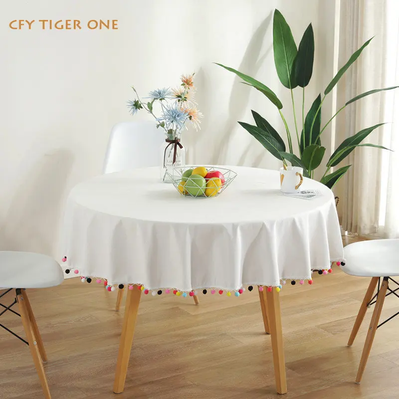 American Colored Hair Ball Tassels Round Tablecloth Coffee Table Cover Round Tassel Table Cloth for Party Dining Room
American Colored Hair Ball Tassels Round Tablecloth Coffee Table Cover Round Tassel Table Cloth for Party Dining Room