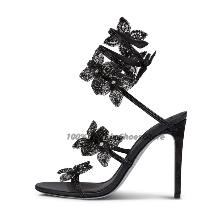 New Foreign Trade Water Diamond Flower ankle Wrapped Round Head Stiletto High Heels Large Size Strap Sandals
New Foreign Trade Water Diamond Flower ankle Wrapped Round Head Stiletto High Heels Large Size Strap Sandals