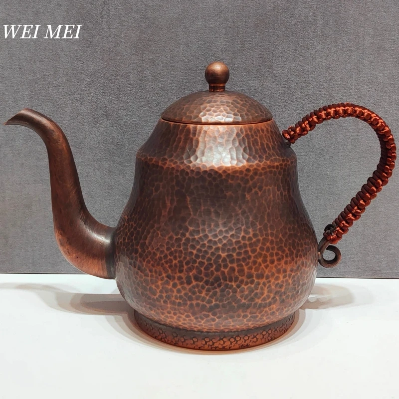 Handcrafted Vintage Pure Copper Coffee Pot,Camping Boiling Water kettle and Brewing Coffee,Hammer Texture Portable Pot Tableware
Handcrafted Vintage Pure Copper Coffee Pot,Camping Boiling Water kettle and Brewing Coffee,Hammer Texture Portable Pot Tableware
