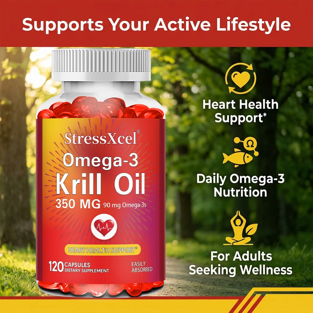 Krill Oil Supplement, 350mg Easy To Swallow Capsults for Men and Women, Omega-3 DHA EPA Astaxanthin and Phospholipids
Krill Oil Supplement, 350mg Easy To Swallow Capsults for Men and Women, Omega-3 DHA EPA Astaxanthin and Phospholipids