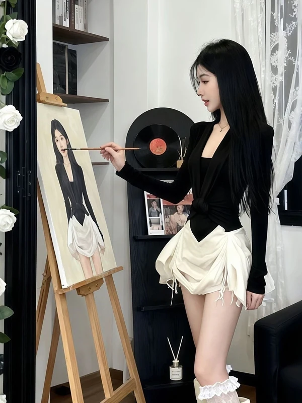 Корейское платье Pure Desire с длинными рукавами и V-образным вырезом, с узлом, женское, осенне-зимнее, новое, с эффектом Aosphere, юбка А-силуэта
Корейское платье Pure Desire с длинными рукавами и V-образным вырезом, с узлом, женское, осенне-зимнее, новое, с эффектом Aosphere, юбка А-силуэта