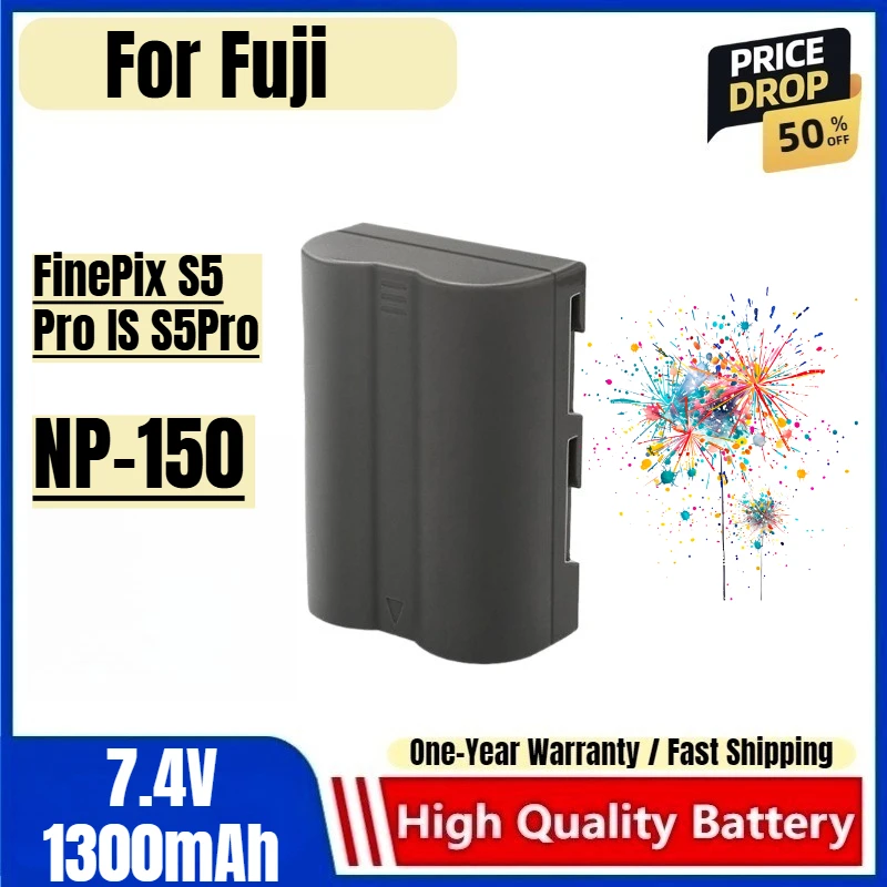 NP-150 Battery 7.4V 1300mAh Rechargeable Batteries and Charger for Fuji FinePix S5 Pro IS S5Pro Camera Battery Charger Battery
NP-150 Battery 7.4V 1300mAh Rechargeable Batteries and Charger for Fuji FinePix S5 Pro IS S5Pro Camera Battery Charger Battery