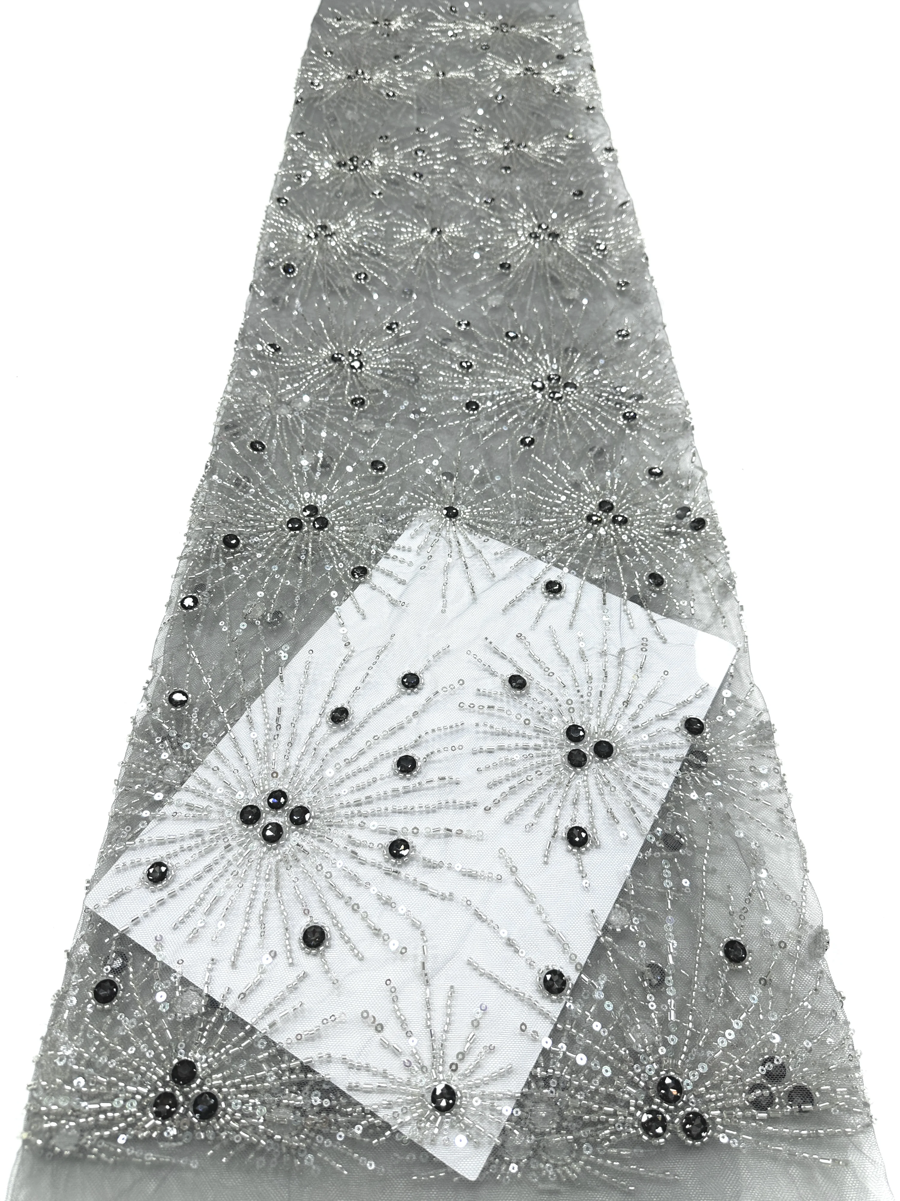 Luxury African Beaded Lace Fabric High Quality 2026 Beads 3d Embroidery French Tulle Laces 5 Yards for Nigerian Wedding Dress
Luxury African Beaded Lace Fabric High Quality 2026 Beads 3d Embroidery French Tulle Laces 5 Yards for Nigerian Wedding Dress