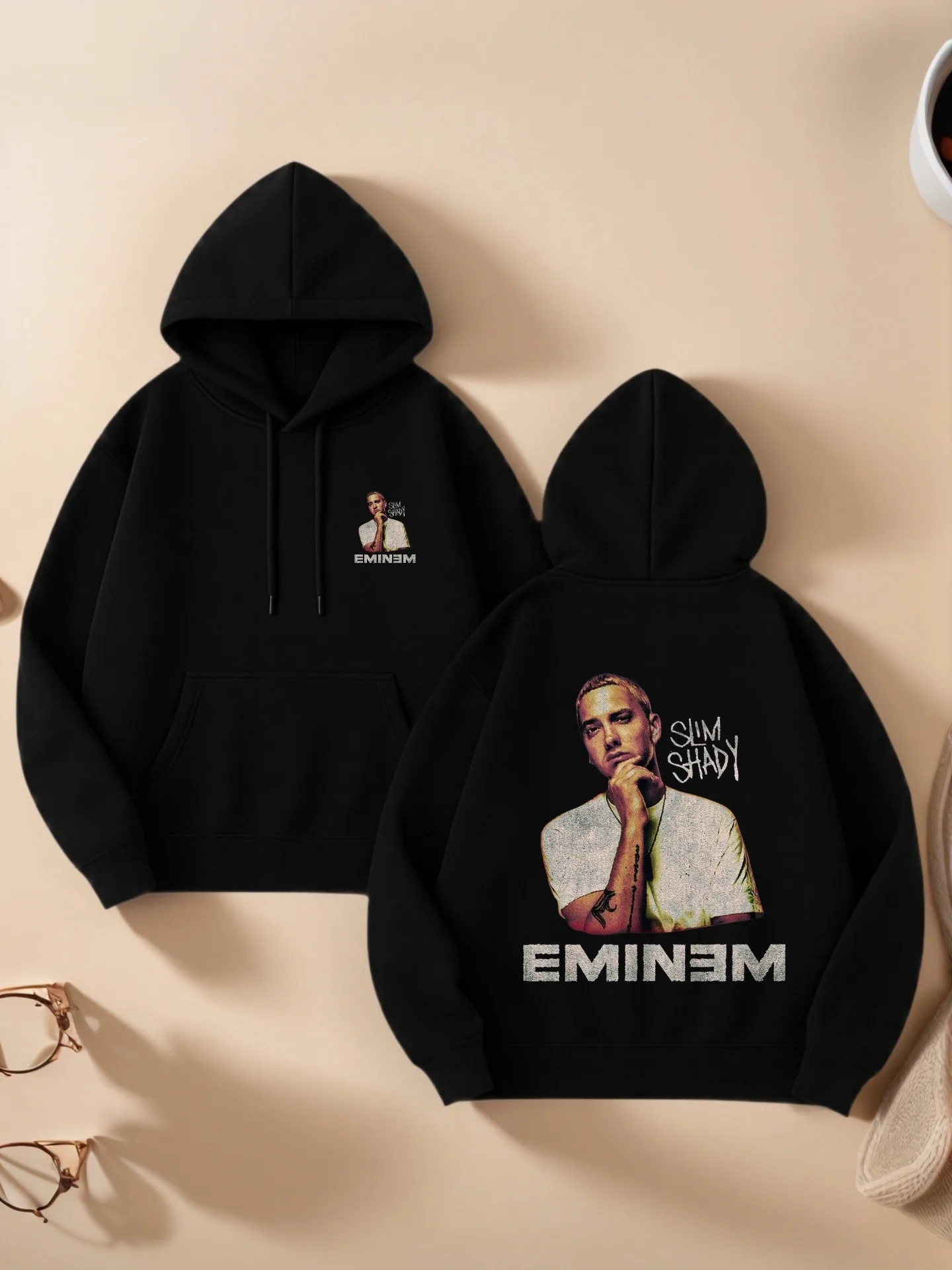 Eminem Graphic Hoodie, Streetwear Style, Fleece Lined, Casual Everyday Wear, For Men
Eminem Graphic Hoodie, Streetwear Style, Fleece Lined, Casual Everyday Wear, For Men