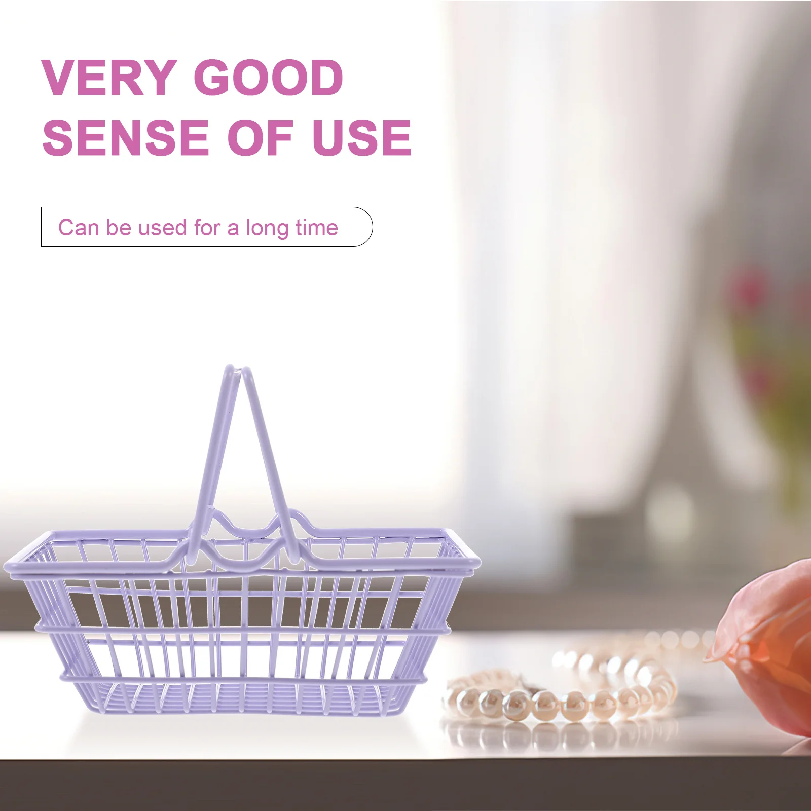 1pc Mini Shopping Basket Lightweight Plastic Storage Organizer For Bathroom Kitchen Office Desktop Sundries With Handle
1pc Mini Shopping Basket Lightweight Plastic Storage Organizer For Bathroom Kitchen Office Desktop Sundries With Handle