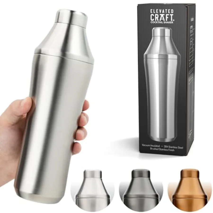 Hybrid Cocktail Shaker - Premium Vacuum Insulated Cocktail Shaker - Innovative Measuring System - Martini Shaker for the Home B
Hybrid Cocktail Shaker - Premium Vacuum Insulated Cocktail Shaker - Innovative Measuring System - Martini Shaker for the Home B