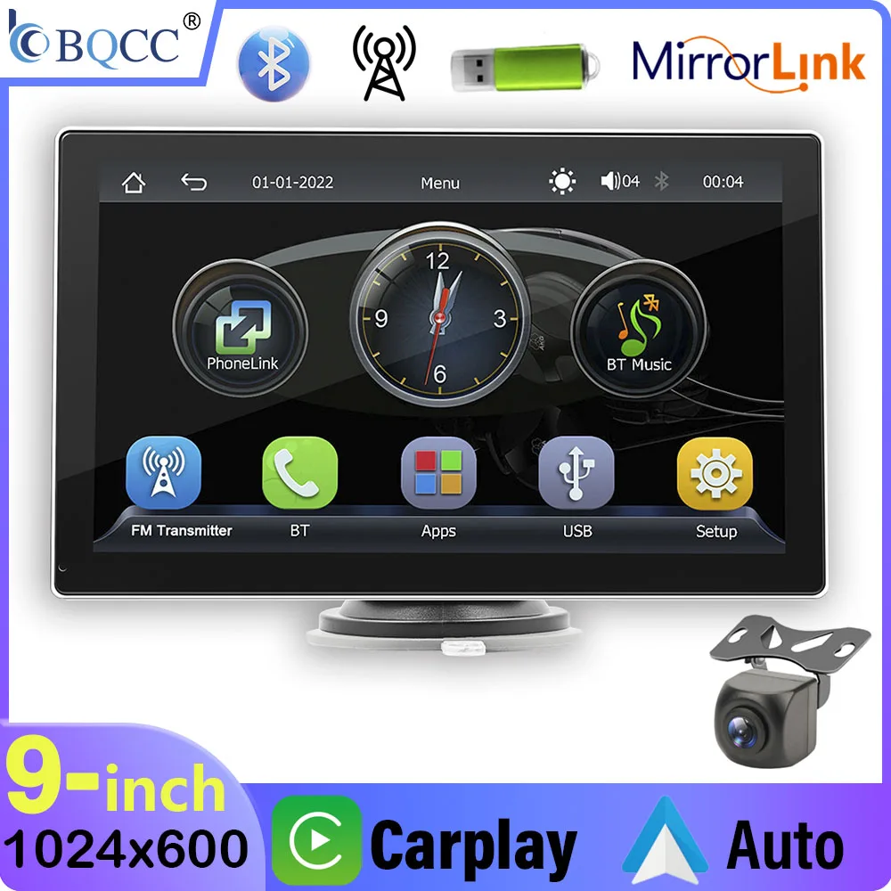 BQCC 9 '' Car Player Wireless CarPlay Android Auto Bluetooth Connection FM Transmitter MirrorLink Stereo Radio
BQCC 9 '' Car Player Wireless CarPlay Android Auto Bluetooth Connection FM Transmitter MirrorLink Stereo Radio
