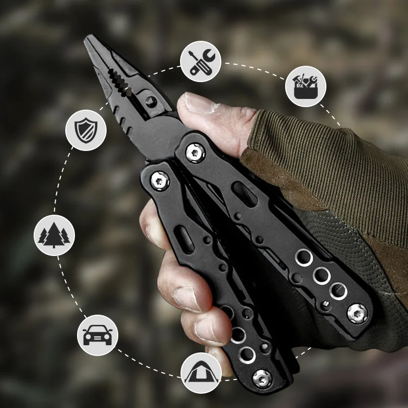 Уличные плоскогубцы Многофункциональный складной нож — портативные аварийные инструменты с отверткой для кемпинга, альпинизма
Уличные плоскогубцы Многофункциональный складной нож — портативные аварийные инструменты с отверткой для кемпинга, альпинизма