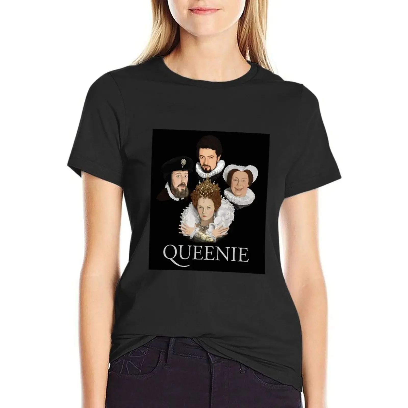 Queenie T-Shirt Short sleeve tee heavyweights vintage tops black t-shirts for Women
Queenie T-Shirt Short sleeve tee heavyweights vintage tops black t-shirts for Women
