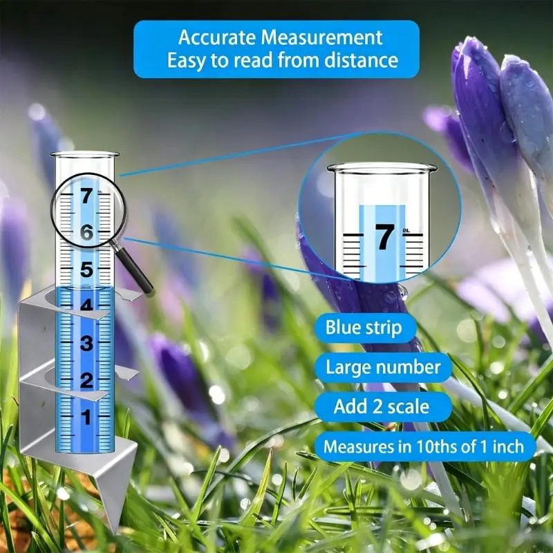 Rain Gauge for Outdoor Garden Wall or Ground Mount Rainfall Measuring Tube with Metal Holder Clear Scale and Hardware for M4YD
Rain Gauge for Outdoor Garden Wall or Ground Mount Rainfall Measuring Tube with Metal Holder Clear Scale and Hardware for M4YD