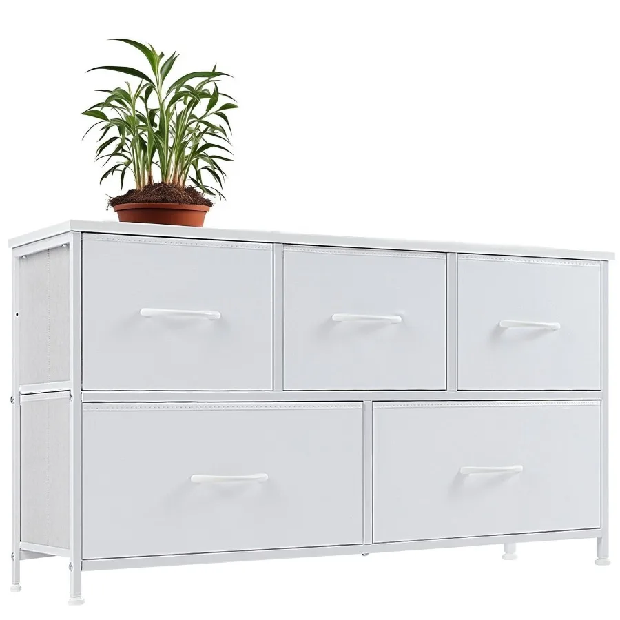 5-Drawer Dresser Large Capacity Fabric Organizer White
5-Drawer Dresser Large Capacity Fabric Organizer White