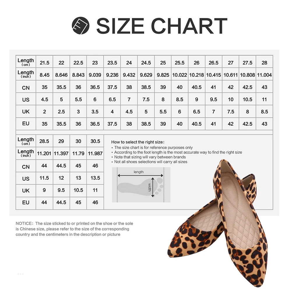 Leopard Print Flat Shoes Women Comfortable Breathable Casual Dressy Ladies Fashion Pointed Flat Heel
Leopard Print Flat Shoes Women Comfortable Breathable Casual Dressy Ladies Fashion Pointed Flat Heel