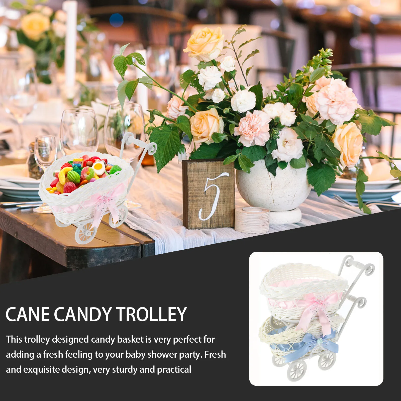 2Pcs Rattan Woven Trolley Basket Multi Function Shower Favors Wedding Decoration Candy Flower Gift Storage
2Pcs Rattan Woven Trolley Basket Multi Function Shower Favors Wedding Decoration Candy Flower Gift Storage