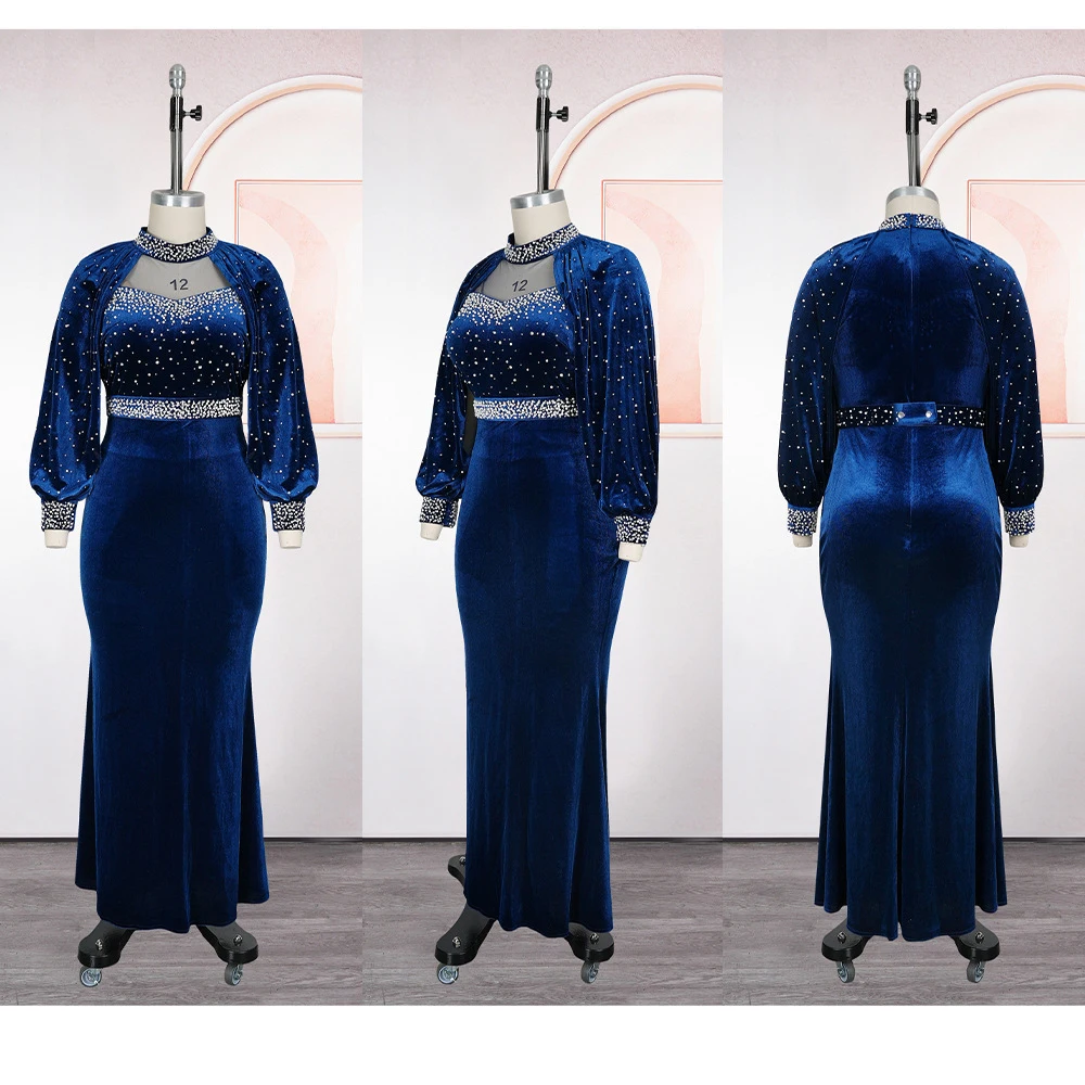 Fashion Afrcan Dresses for Elegant Women Velvet Beads Evening Dress Bodycon Africa Ankara Dashiki Wedding Party Gown Plus Size
Fashion Afrcan Dresses for Elegant Women Velvet Beads Evening Dress Bodycon Africa Ankara Dashiki Wedding Party Gown Plus Size