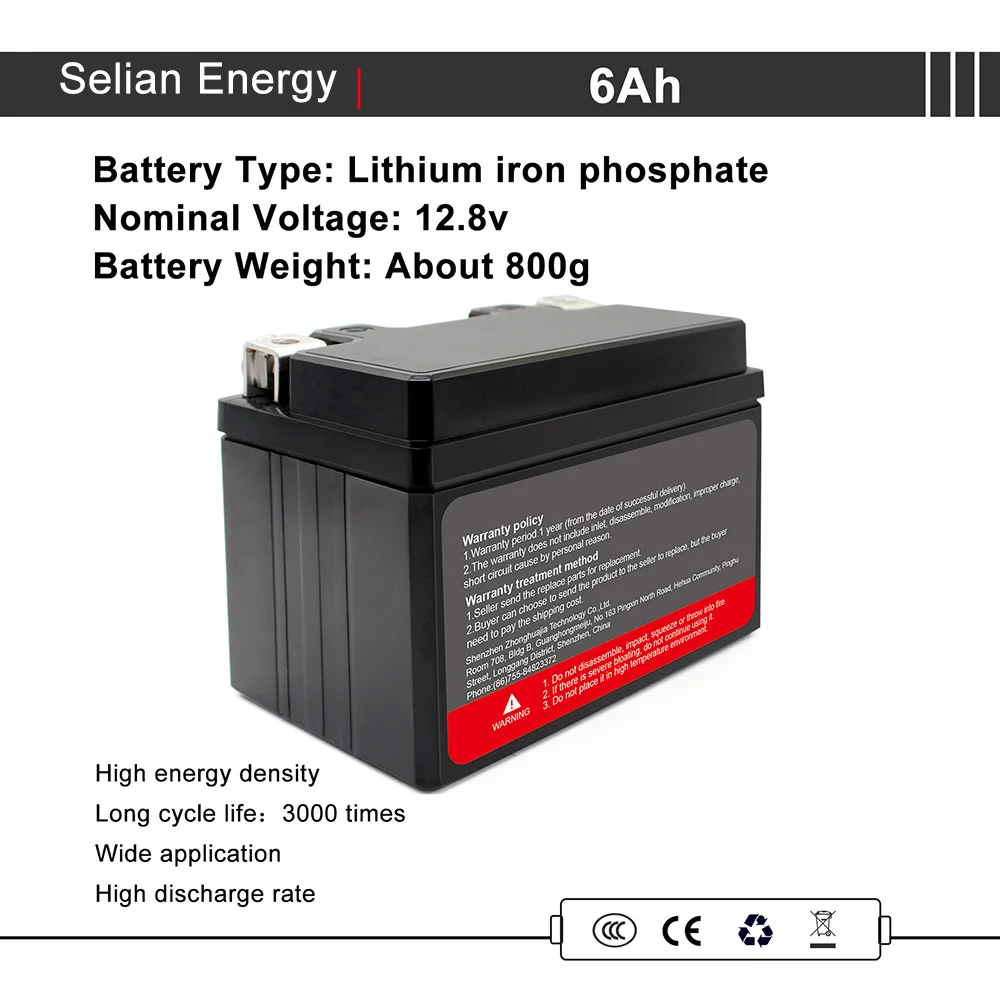 SelianEnergy 12 В 6 Ач литиевая батарея LiFePO4 глубокого цикла 2000 + циклов перезаряжаемая батарея для солнечной/ветровой энергии, небольшого ИБП
SelianEnergy 12 В 6 Ач литиевая батарея LiFePO4 глубокого цикла 2000 + циклов перезаряжаемая батарея для солнечной/ветровой энергии, небольшого ИБП