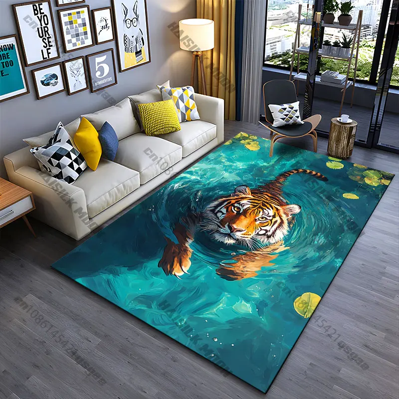Tiger swimming in clear water carpet Yoga living room room decor children's crawling mat doormat area rug games mat
Tiger swimming in clear water carpet Yoga living room room decor children's crawling mat doormat area rug games mat