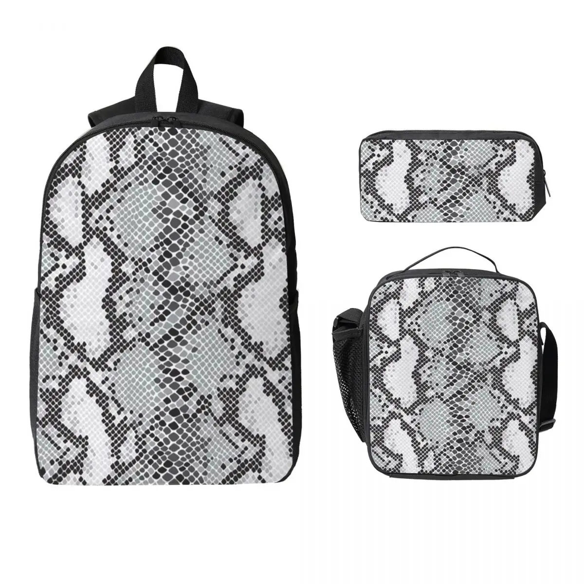 Gray Snake Skin Animal Print Backpack Boys Girls BookBag School Bag Laptop Shoulder Bags 3ps Insulated Lunch Bag Pencil Case
Gray Snake Skin Animal Print Backpack Boys Girls BookBag School Bag Laptop Shoulder Bags 3ps Insulated Lunch Bag Pencil Case
