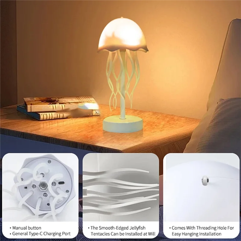 FYBL-Jellyfish Table Lamp Automatic Rotating Tentacle USB Rechargeable Color Changing LED Night Light Bedroom Home Decor
FYBL-Jellyfish Table Lamp Automatic Rotating Tentacle USB Rechargeable Color Changing LED Night Light Bedroom Home Decor